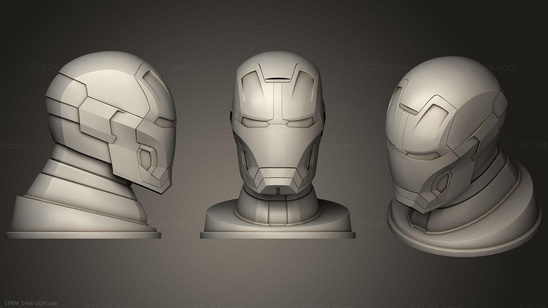 Figurines heroes, monsters and demons - Iron Man Mark 42, STKM_1466. 3D stl  model for CNC
